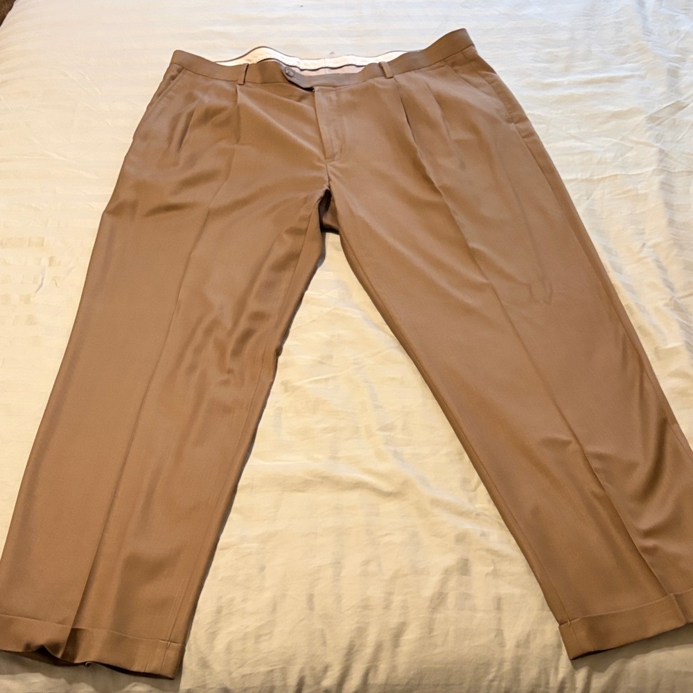 Daniel Cremieux Men's Light Brown Dress Pants